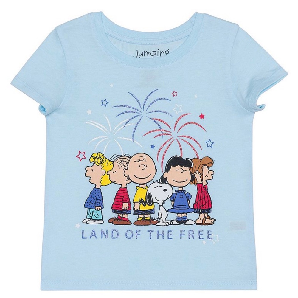 Peanuts Snoopy “Land Of The Free” 4th Of July S/S Tee - 18M